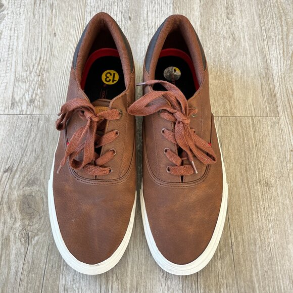 Mens Levi Classic Brown Ethan Lowtop Sneaker - 13 - Picture 2 of 11